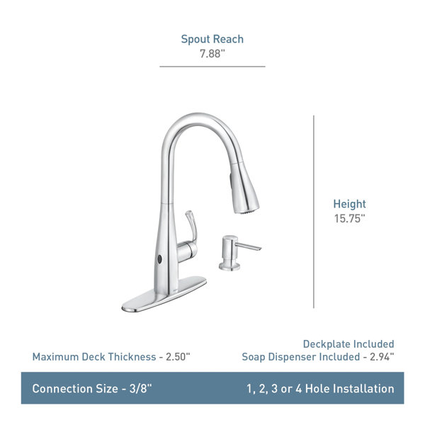 Moen Essie Touchless 1-Handle Pull-Down Sprayer Kitchen Faucet